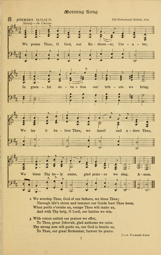 The School Hymnal: a book of worship for young people page 7