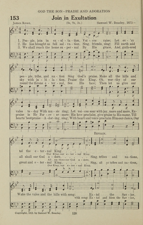 Service Hymnal: with responsive readings, appropriate for all Protestant religious activities page 112