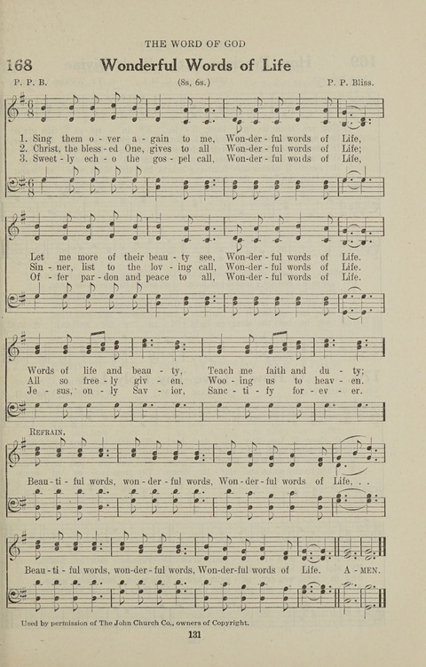 Service Hymnal: with responsive readings, appropriate for all Protestant religious activities page 123