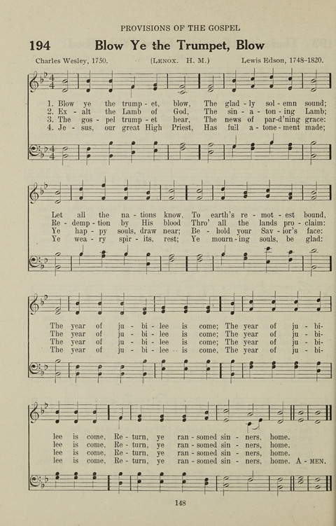 Service Hymnal: with responsive readings, appropriate for all Protestant religious activities page 140