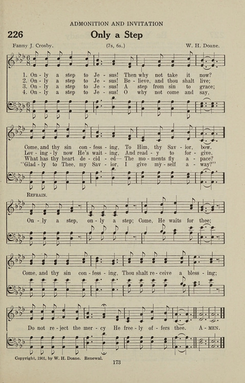 Service Hymnal: with responsive readings, appropriate for all Protestant religious activities page 165