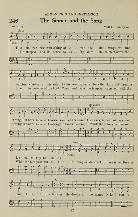 Service Hymnal: with responsive readings, appropriate for all Protestant religious activities page 184