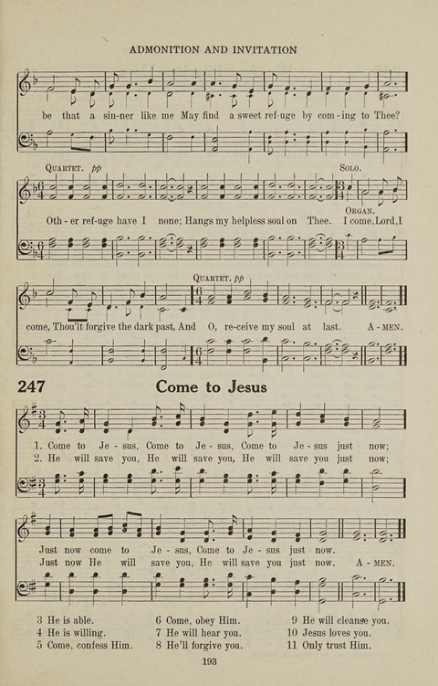 Service Hymnal: with responsive readings, appropriate for all Protestant religious activities page 185