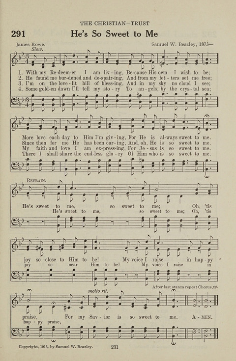 Service Hymnal: with responsive readings, appropriate for all Protestant religious activities page 223