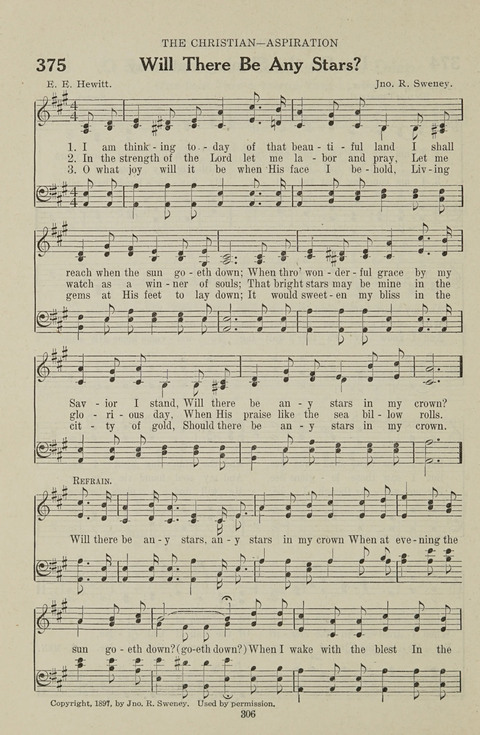 Service Hymnal: with responsive readings, appropriate for all Protestant religious activities page 298