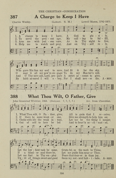 Service Hymnal: with responsive readings, appropriate for all Protestant religious activities page 308