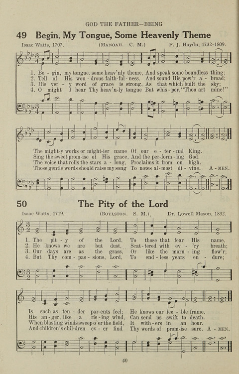 Service Hymnal: with responsive readings, appropriate for all Protestant religious activities page 32