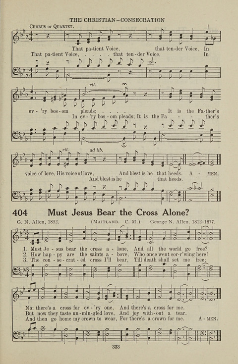 Service Hymnal: with responsive readings, appropriate for all Protestant religious activities page 325