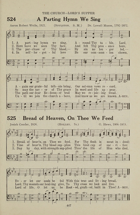 Service Hymnal: with responsive readings, appropriate for all Protestant religious activities page 439