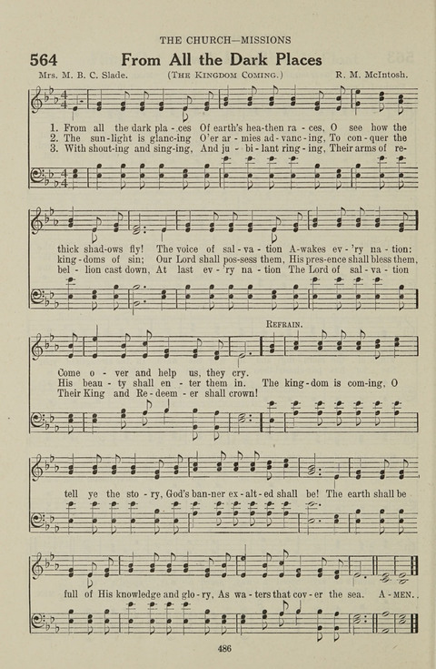 Service Hymnal: with responsive readings, appropriate for all Protestant religious activities page 478