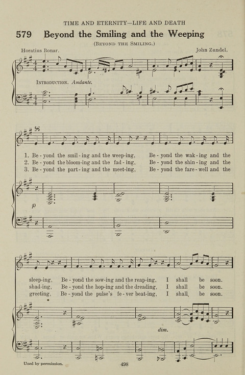 Service Hymnal: with responsive readings, appropriate for all Protestant religious activities page 490