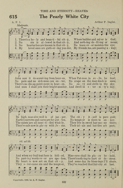 Service Hymnal: with responsive readings, appropriate for all Protestant religious activities page 524