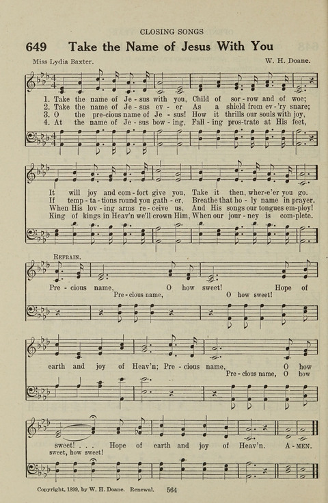 Service Hymnal: with responsive readings, appropriate for all Protestant religious activities page 556