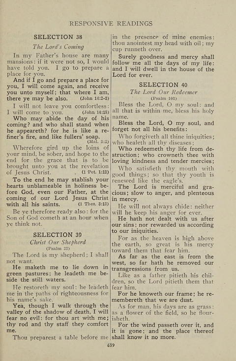 Service Hymnal: with responsive readings, appropriate for all Protestant religious activities page 631