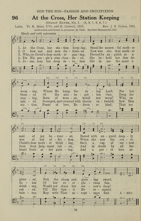 Service Hymnal: with responsive readings, appropriate for all Protestant religious activities page 70