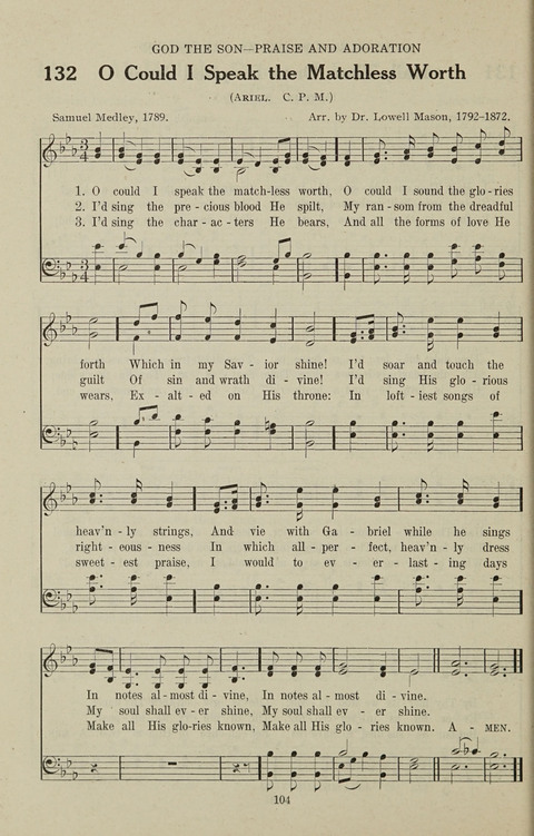 Service Hymnal: with responsive readings, appropriate for all Protestant religious activities page 96