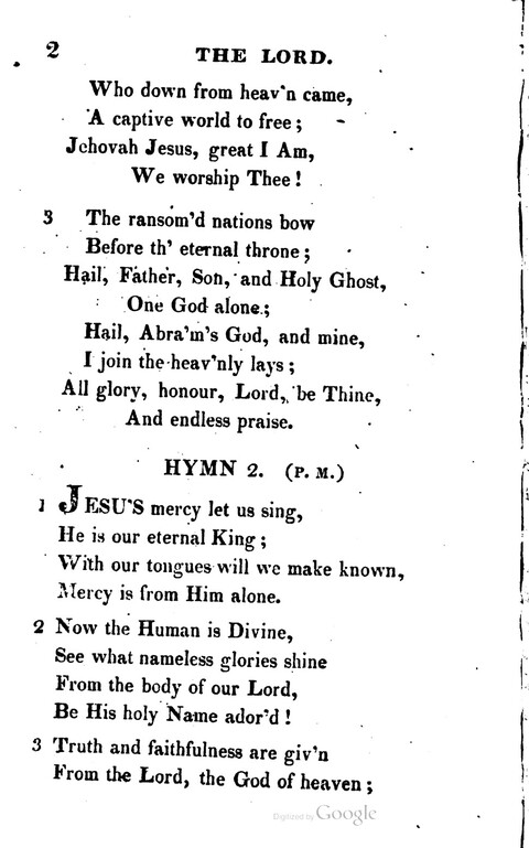 Select Hymns and Anthems, for the use of the New Church, signified by the New Jerusalem in the Revelation page 2