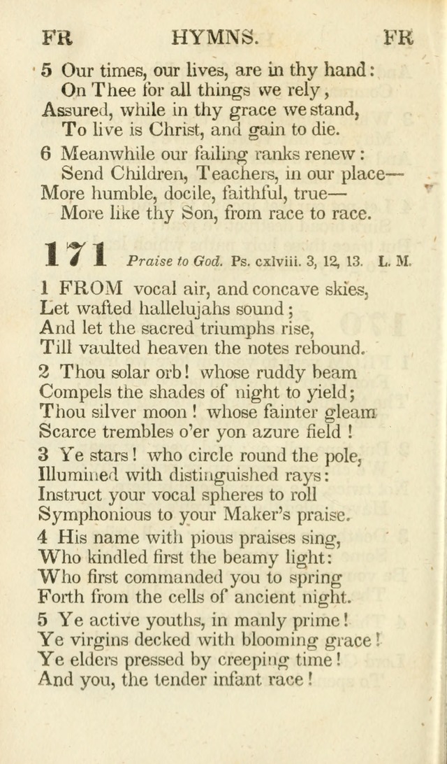 A Selection of Hymns, adapted to the devotions of the closet, the family, and the social circle; and containing subjects appropriate to the monthly concerns of prayer for the success... page 148