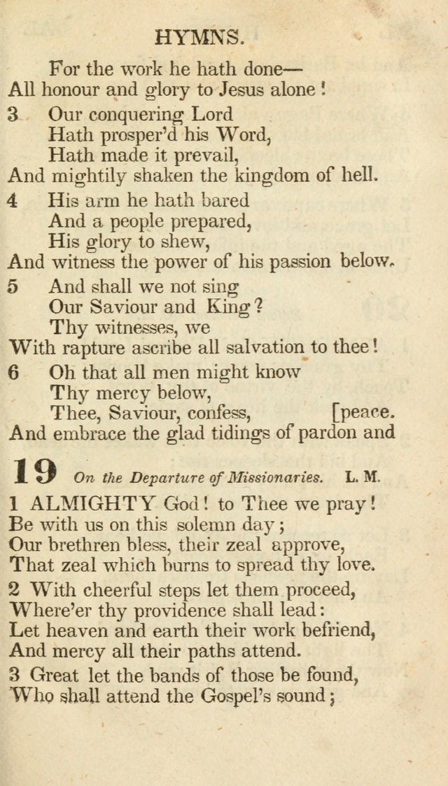 A Selection of Hymns, adapted to the devotions of the closet, the family, and the social circle; and containing subjects appropriate to the monthly concerns of prayer for the success... page 31