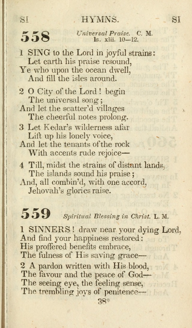 A Selection of Hymns, adapted to the devotions of the closet, the family, and the social circle; and containing subjects appropriate to the monthly concerns of prayer for the success... page 465