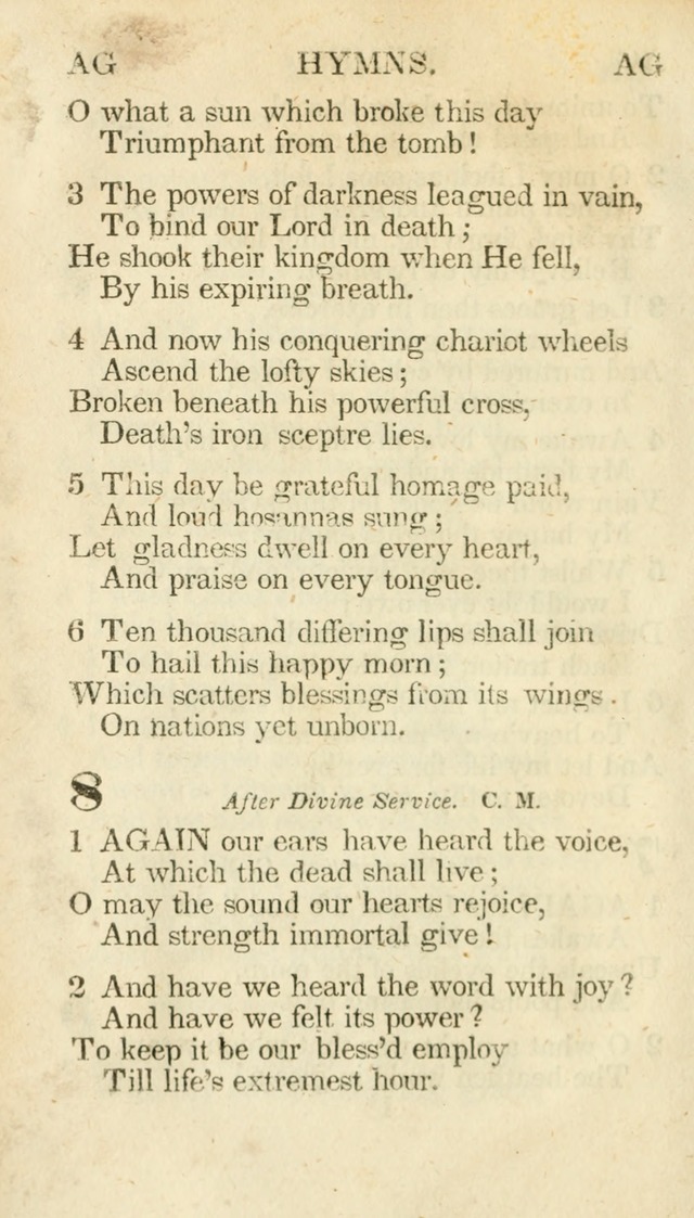 A Selection of Hymns, adapted to the devotions of the closet, the family, and the social circle; and containing subjects appropriate to the monthly concerns of prayer for the success... page 8