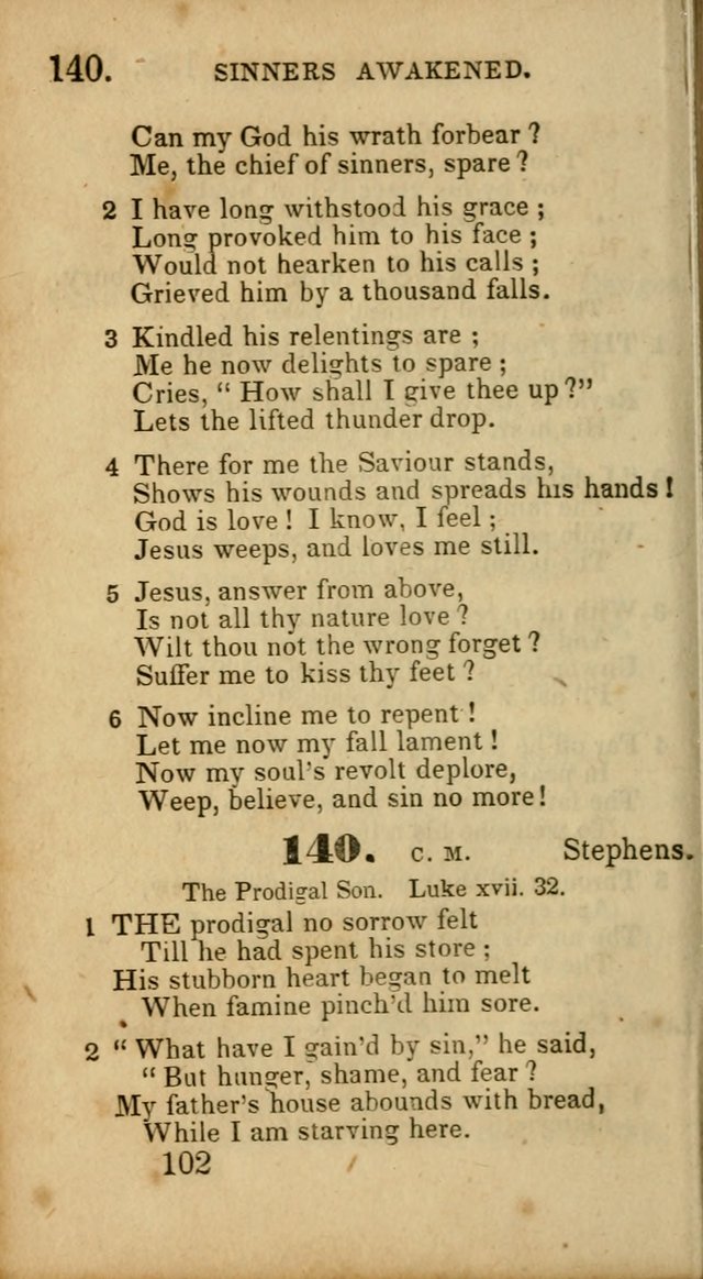 Select Hymns: adapted to the devotional exercises of the Baptist denomination (2nd ed.) page 102