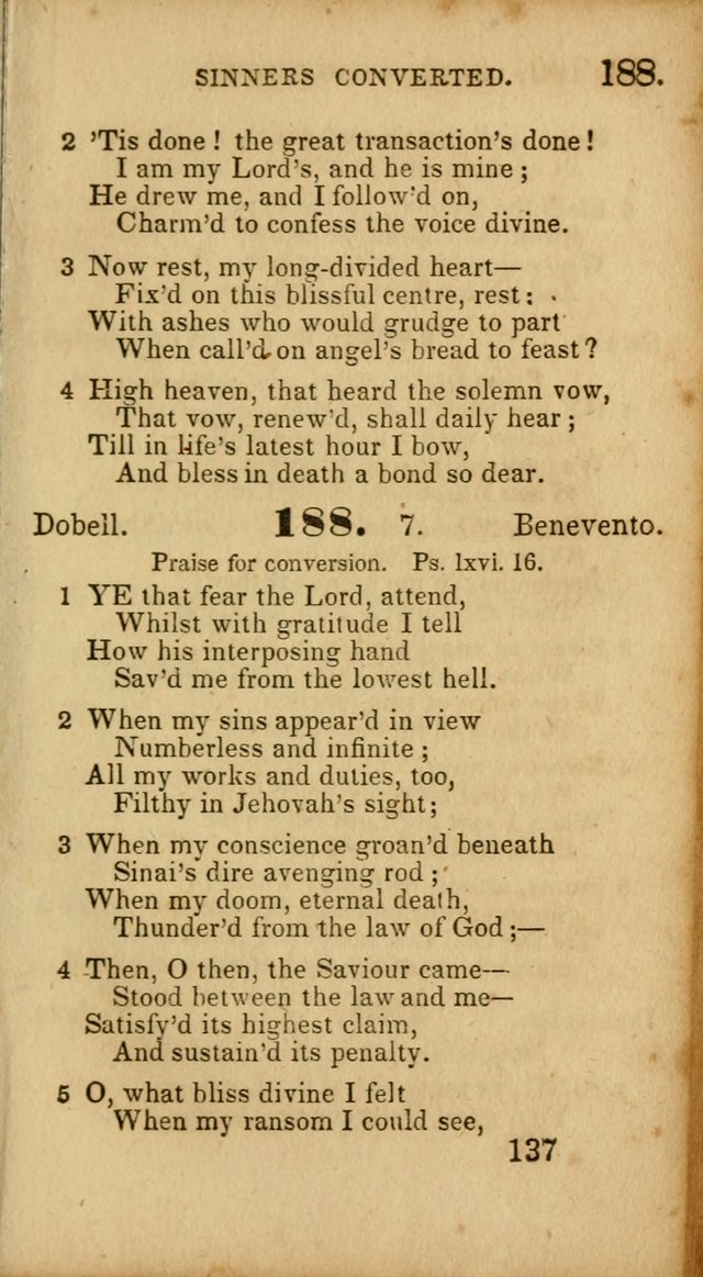 Select Hymns: adapted to the devotional exercises of the Baptist denomination (2nd ed.) page 137