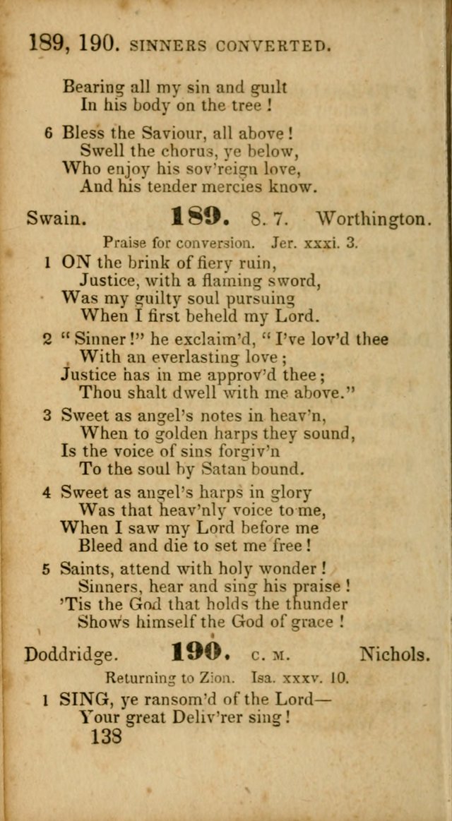 Select Hymns: adapted to the devotional exercises of the Baptist denomination (2nd ed.) page 138