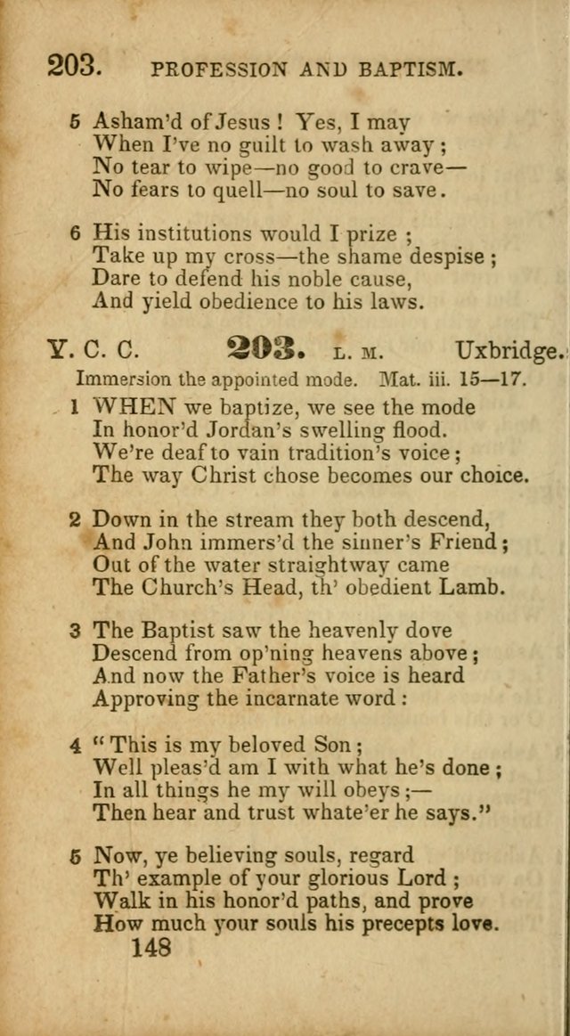 Select Hymns: adapted to the devotional exercises of the Baptist denomination (2nd ed.) page 148