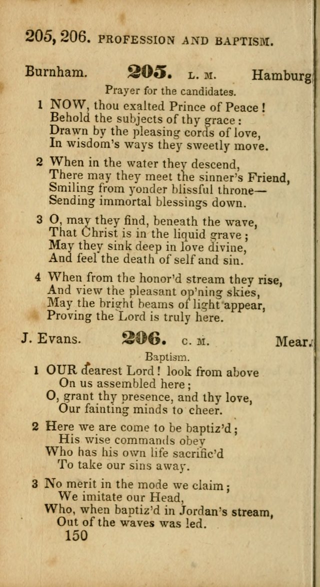 Select Hymns: adapted to the devotional exercises of the Baptist denomination (2nd ed.) page 150