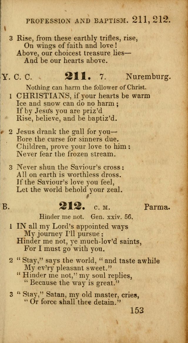 Select Hymns: adapted to the devotional exercises of the Baptist denomination (2nd ed.) page 153