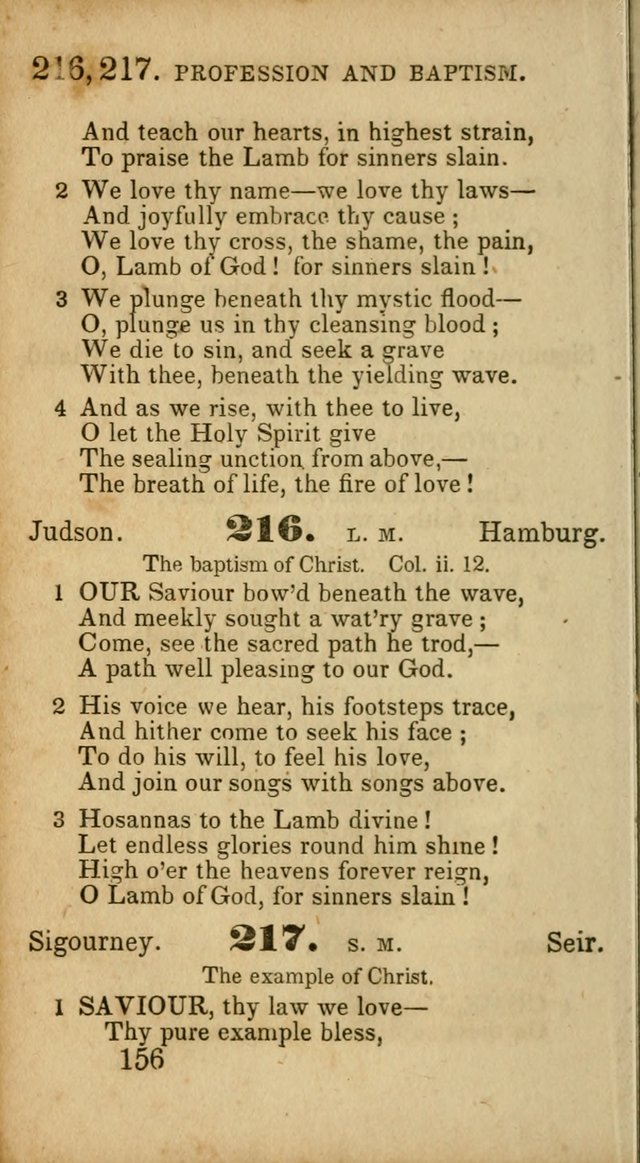 Select Hymns: adapted to the devotional exercises of the Baptist denomination (2nd ed.) page 156