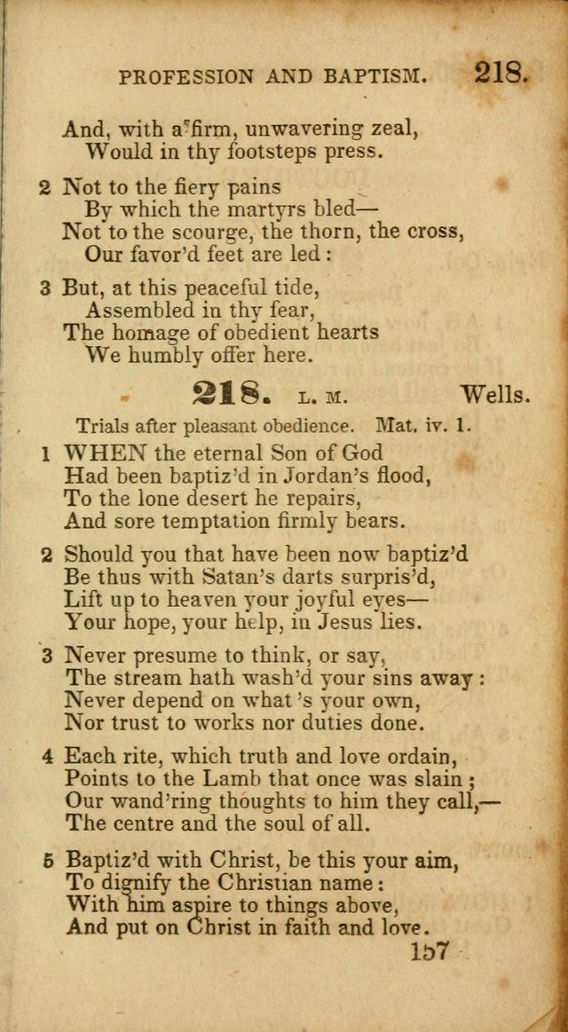 Select Hymns: adapted to the devotional exercises of the Baptist denomination (2nd ed.) page 157