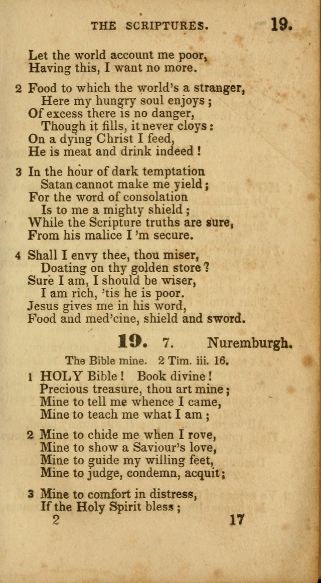 Select Hymns: adapted to the devotional exercises of the Baptist denomination (2nd ed.) page 17