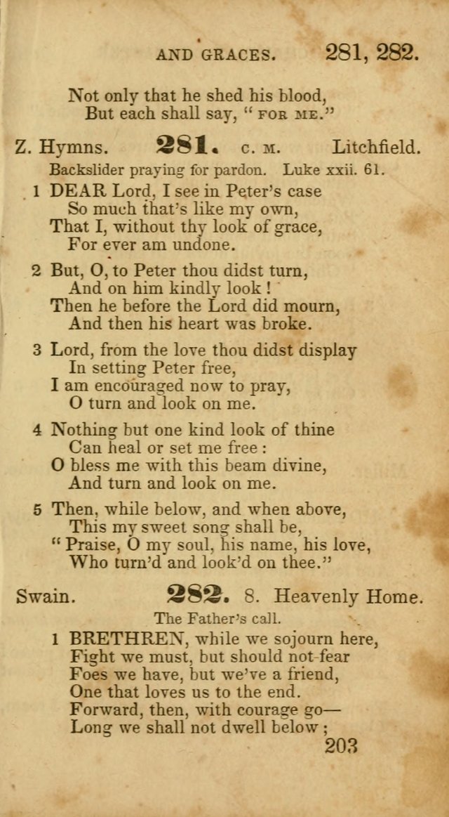 Select Hymns: adapted to the devotional exercises of the Baptist denomination (2nd ed.) page 203