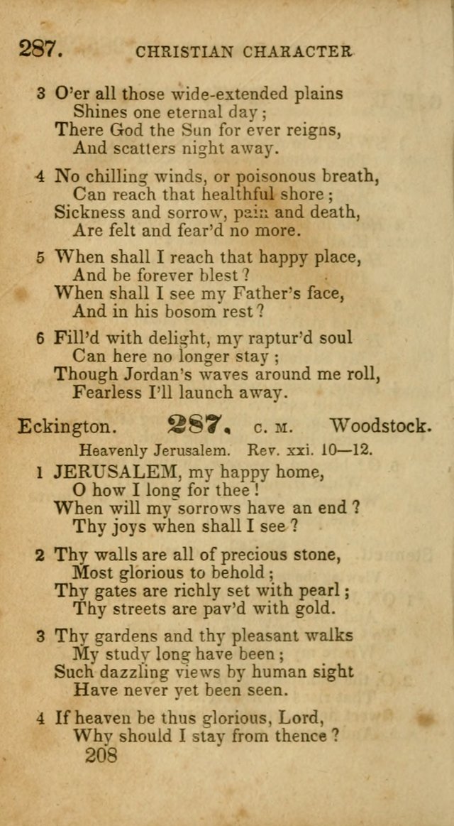 Select Hymns: adapted to the devotional exercises of the Baptist denomination (2nd ed.) page 208