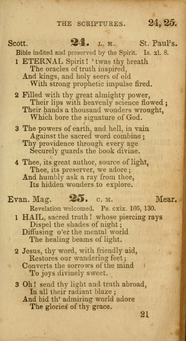 Select Hymns: adapted to the devotional exercises of the Baptist denomination (2nd ed.) page 21