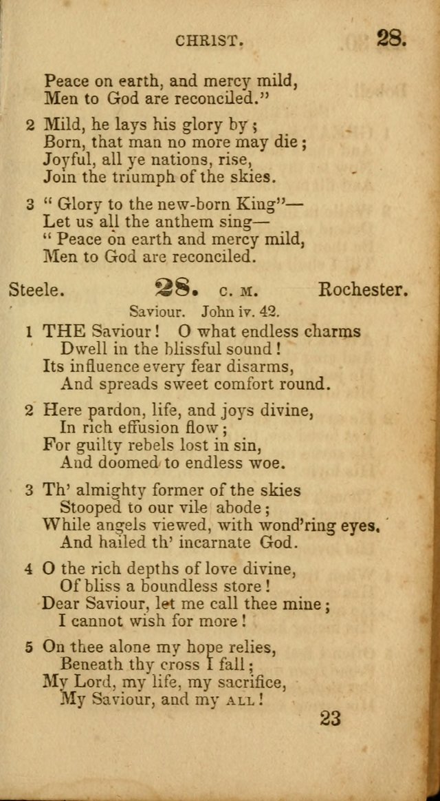 Select Hymns: adapted to the devotional exercises of the Baptist denomination (2nd ed.) page 23