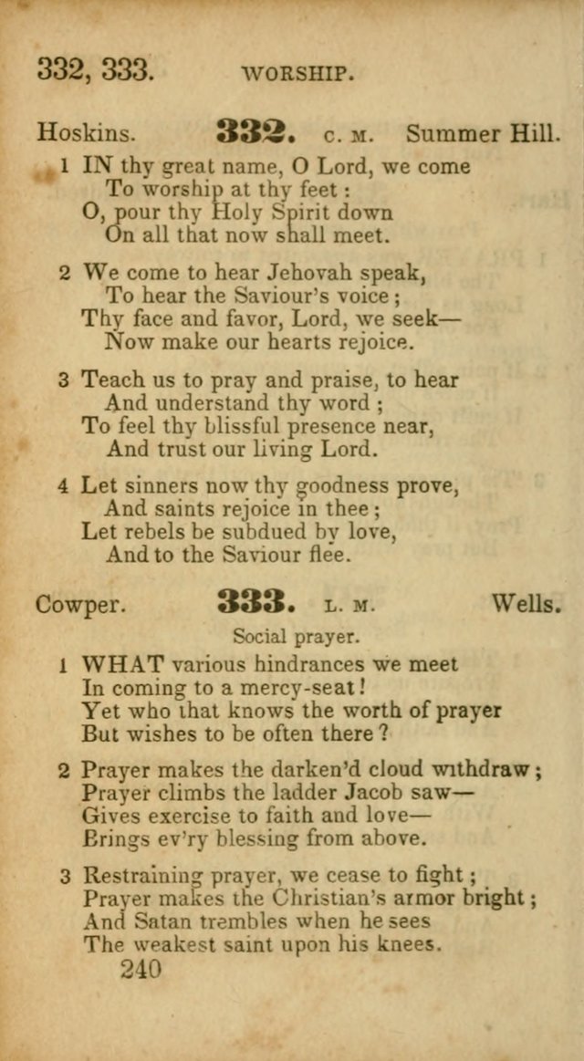 Select Hymns: adapted to the devotional exercises of the Baptist denomination (2nd ed.) page 240