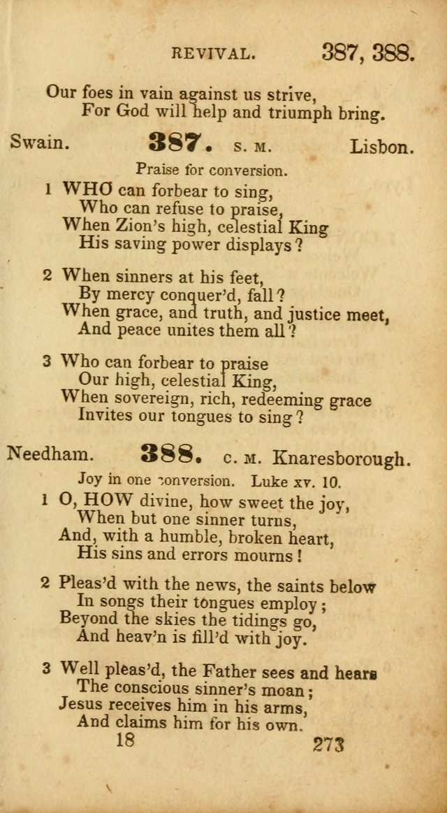 Select Hymns: adapted to the devotional exercises of the Baptist denomination (2nd ed.) page 273