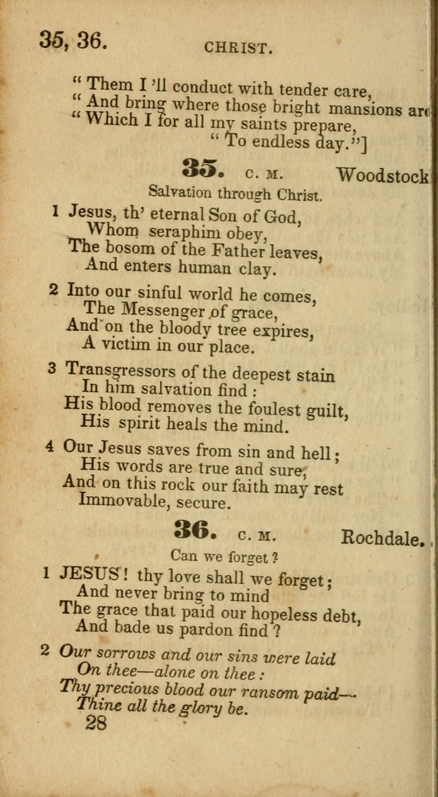 Select Hymns: adapted to the devotional exercises of the Baptist denomination (2nd ed.) page 28