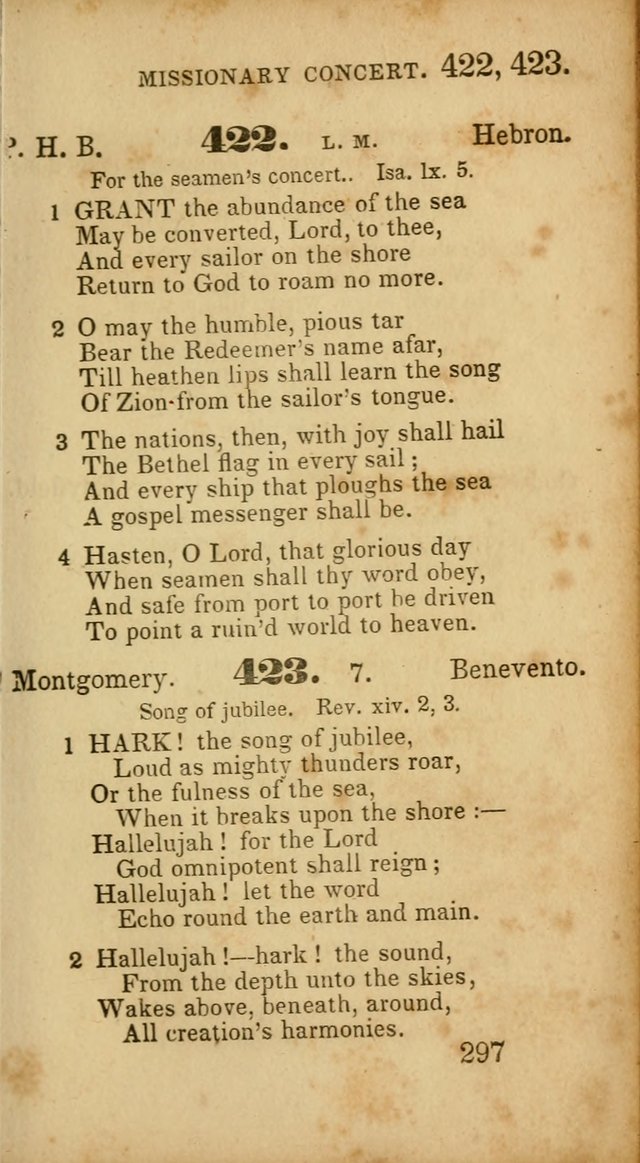 Select Hymns: adapted to the devotional exercises of the Baptist denomination (2nd ed.) page 297