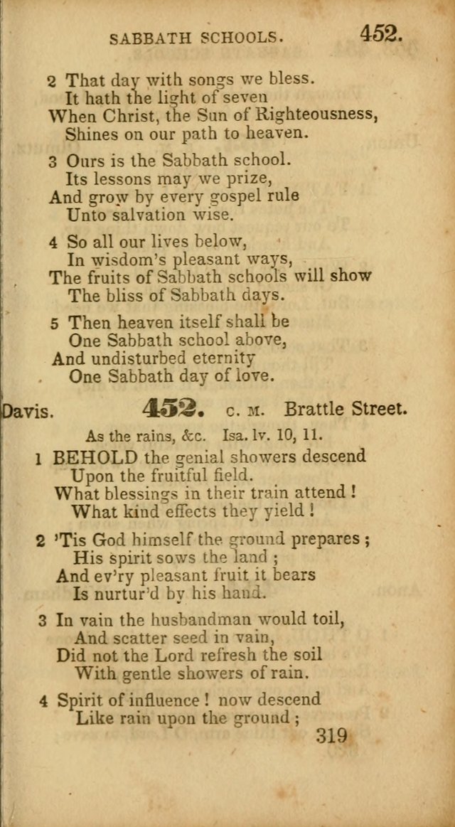 Select Hymns: adapted to the devotional exercises of the Baptist denomination (2nd ed.) page 319