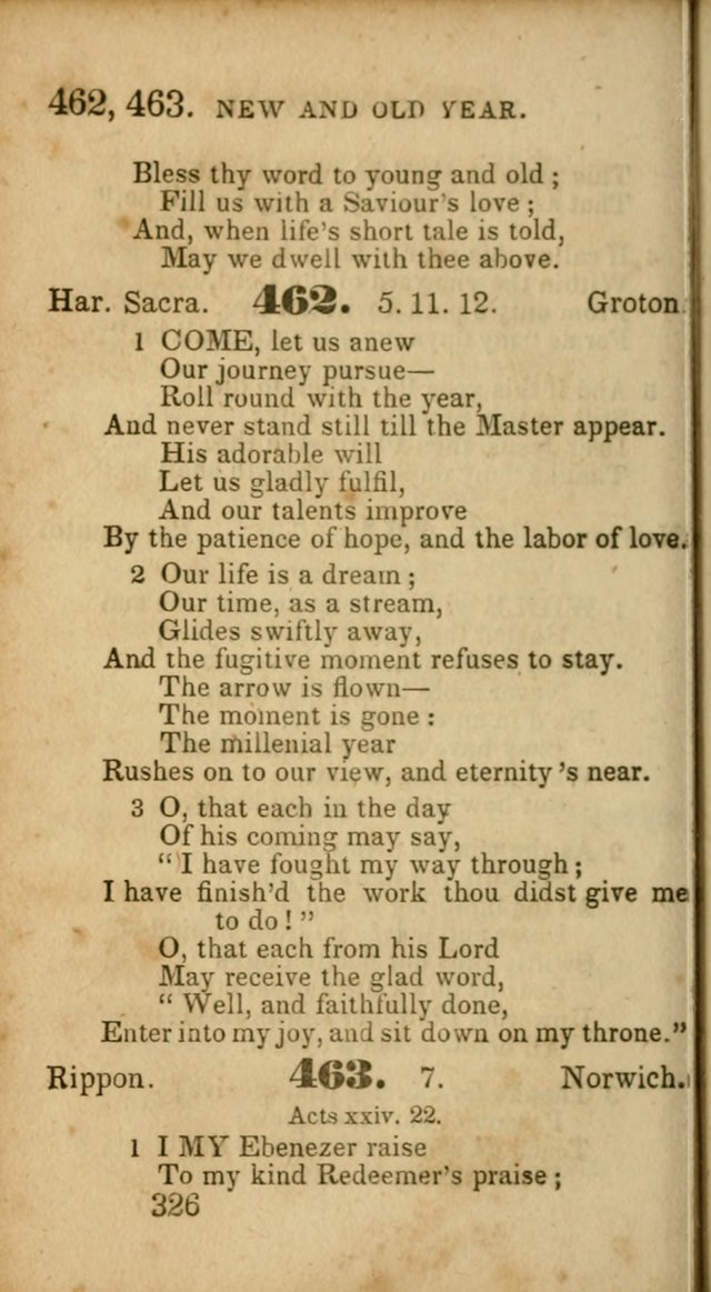 Select Hymns: adapted to the devotional exercises of the Baptist denomination (2nd ed.) page 326