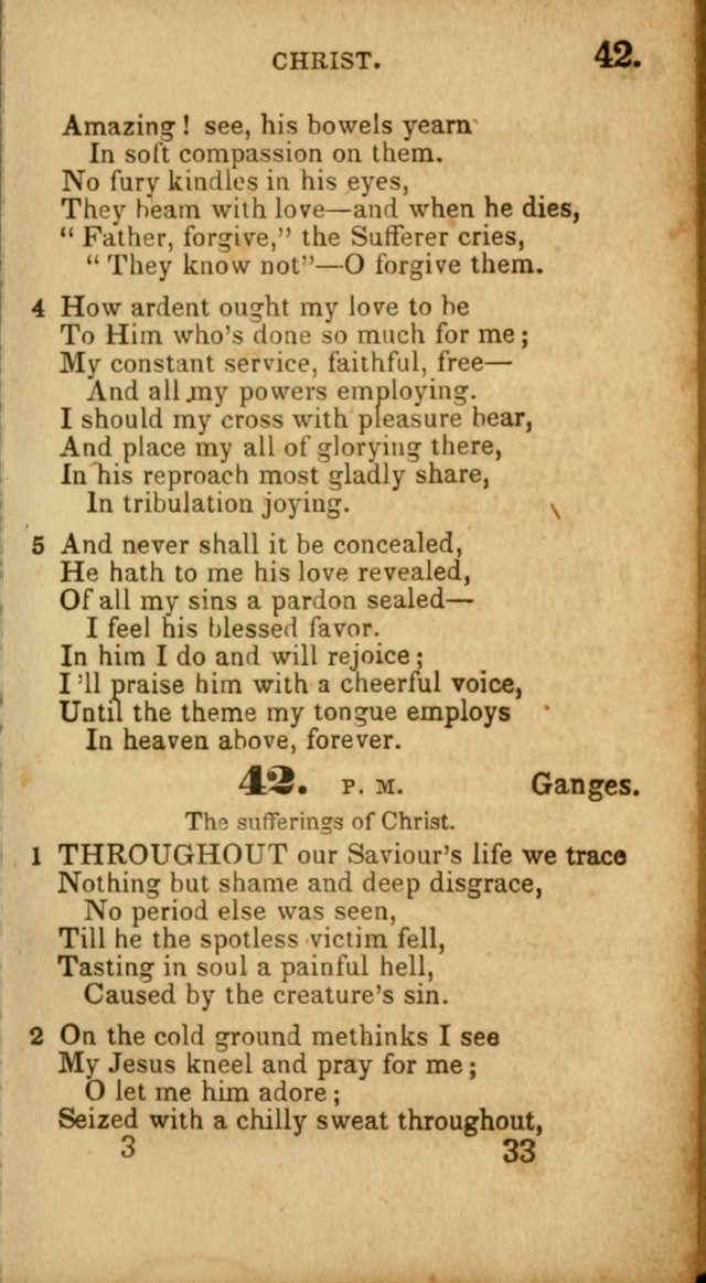 Select Hymns: adapted to the devotional exercises of the Baptist denomination (2nd ed.) page 33