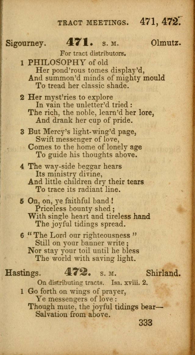 Select Hymns: adapted to the devotional exercises of the Baptist denomination (2nd ed.) page 333