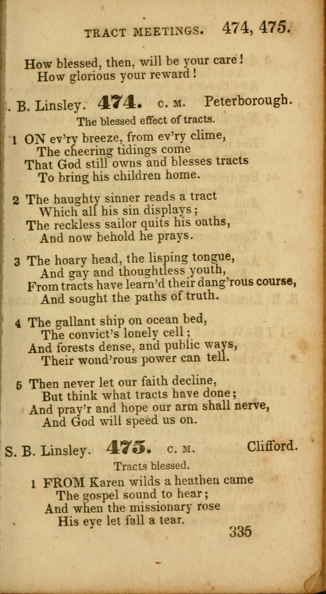 Select Hymns: adapted to the devotional exercises of the Baptist denomination (2nd ed.) page 335