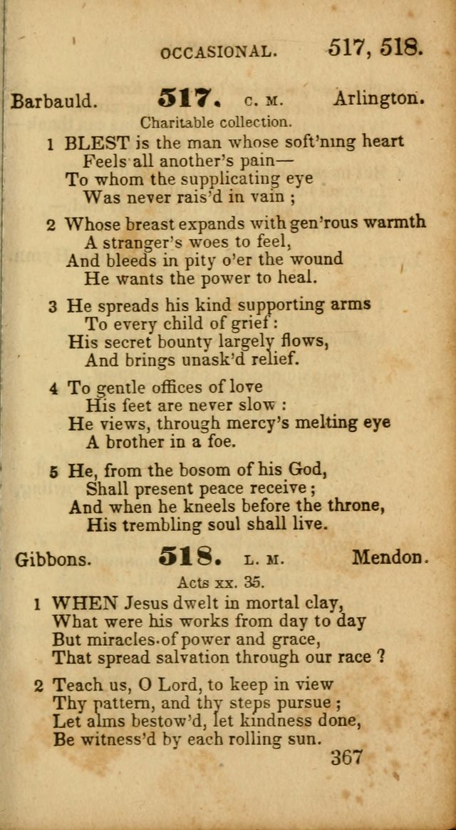 Select Hymns: adapted to the devotional exercises of the Baptist denomination (2nd ed.) page 367