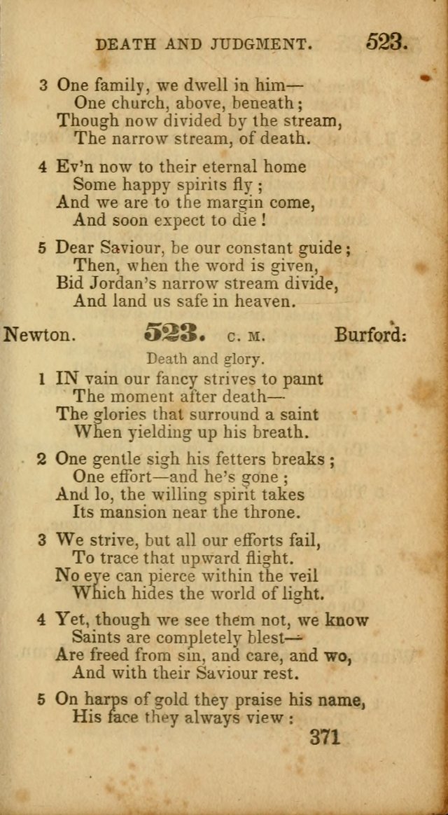 Select Hymns: adapted to the devotional exercises of the Baptist denomination (2nd ed.) page 371