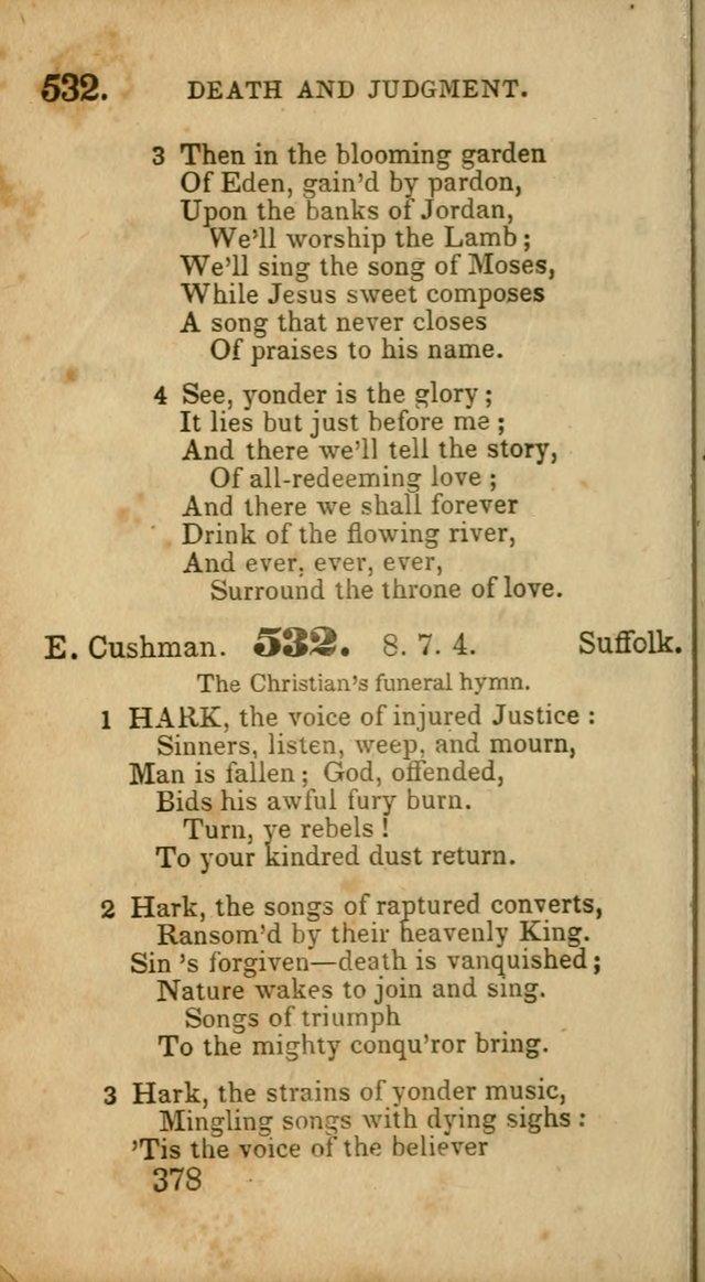 Select Hymns: adapted to the devotional exercises of the Baptist denomination (2nd ed.) page 378